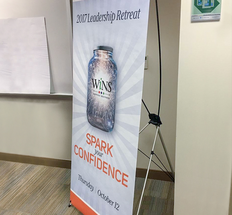 SPARK your Confidence banner for a leadership retreat